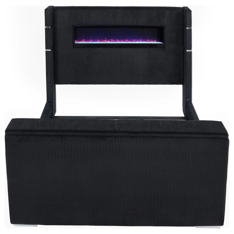 Tisdall Wingback TV Bed with Flame Visualizer