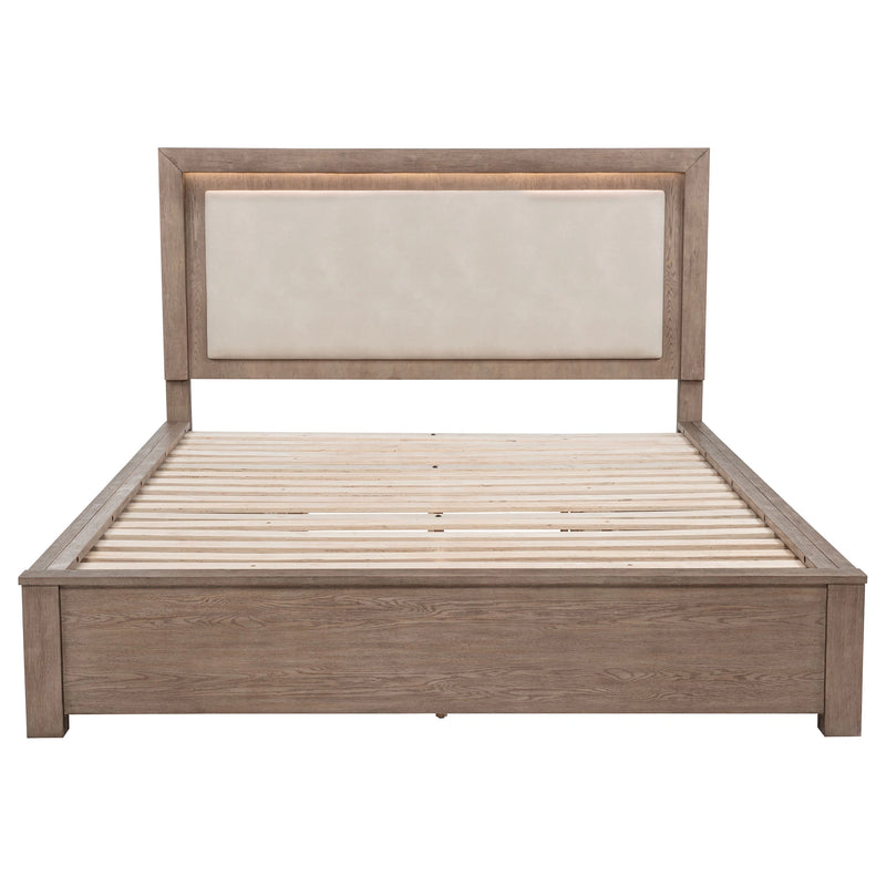 Kenora Panel Platform Storage Bed with LED Lighting
