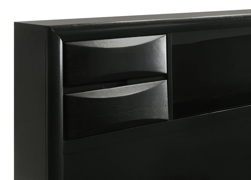 Briana Bookcase Platform Storage Bed